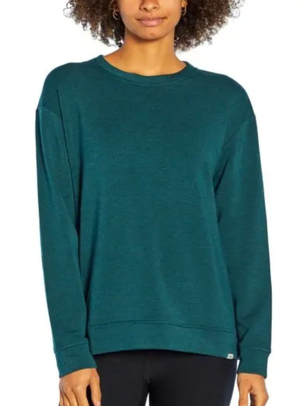 Orvis | Soft Modal Blend Drop Shoulder Pullover Cozy Crewneck Green, Size XL